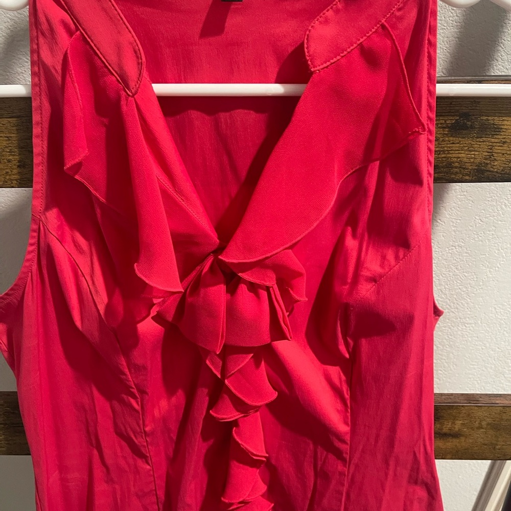 Express Pink Ruffled Blouse - Picture 2 of 2